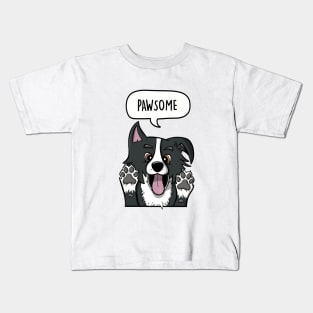 Pawsome Border Collie Kids T-Shirt